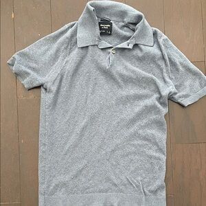 Abercrombie & Fitch Men’s steel blue short-Sleeve Polo
